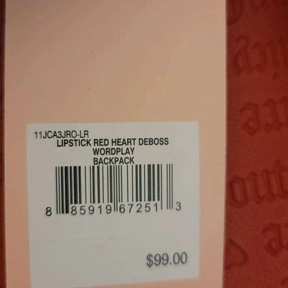 Juicy couture lipstick red deboss backpack - Picture 10 of 10